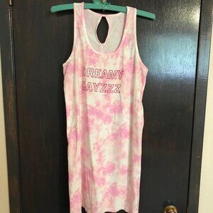 Nobo Ladies Pink And White Sleepwear Top Size Medium